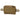 Horizontal tactical pouch in tan with MOLLE webbing and hook-and-loop patch panel