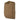 Utility pouch with drawcord top, khaki fabric, side seam panel detail.