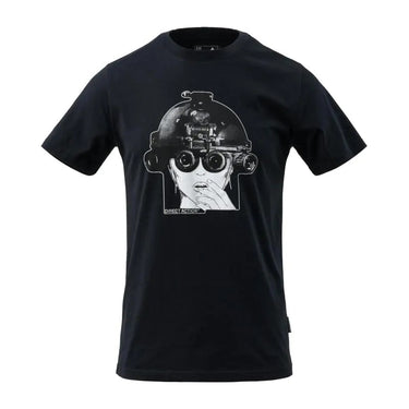 Black girls T-shirt with front night-vision graphic portrait