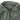 Sage green coverall neckline with star patches and centered zipper.