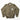 Olive drab zip-up track jacket with stand collar, stripe piping, and chest patch