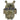 Multicam plate carrier front with three mounted gray pouches and MOLLE webbing