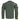 Dark green combat shirt back view with camouflage sleeves and crew neckline