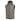 Olive-gray puffer hooded vest with full-zip front and side pockets