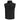 Sherpa fleece vest in black with full-zip front, stand collar, and chest pocket