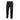 Black hiking pants with zip fly, belt loops, and tapered legs