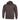 Brown zip-up hoodie sweater with front zipper and drawstring hood.