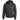 Black zip-up hoodie sweater with adjustable hood, front zipper, and kangaroo pocket