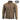 Men's zip-front fleece jacket in coyote tan with stand collar and side pockets