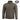 Men's zip-front fleece jacket in greenish gray with stand collar and side pockets