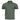 Green polo shirt with button placket, short sleeves, and ribbed collar