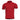 Red polo shirt with short sleeves, button placket, and ribbed collar