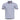 Light gray polo shirt with short sleeves, button placket, and ribbed collar