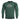 Green raglan crewneck sweater with wolf graphic front and ribbed cuffs