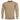Tan crewneck sweater with long sleeves and ribbed cuffs and hem