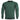 Forest green crewneck sweater with long sleeves and ribbed cuffs and hem