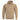 Tan hooded sweatshirt with drawstrings and front kangaroo pocket