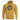 Gold hooded sweater with kangaroo pocket and Adventure Maniac logo graphic