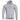 Light gray hooded sweater with front kangaroo pocket, drawstring, and chest graphic print