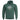 Green hooded sweatshirt with front logo graphic, kangaroo pocket and drawstring hood