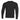 Black crewneck pullover sweater with ribbed cuffs and hem