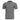 Gray henley shirt with short sleeves, button placket, and small chest logo