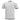 White crewneck T-shirt with small chest logo and striped sleeve cuffs