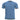 Light blue crewneck T-shirt with small chest logo and striped sleeve cuffs