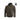 Reversible sherpa fleece jacket in olive-brown, zip front, hood, flap pockets