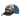 Multicolor baseball cap with mountain graphic, dark brim, blue back panel