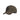Olive baseball cap with curved brim, top button, and front patch logo badge