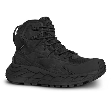 6-inch trekking boots in black, lace-up upper with rugged tread sole