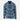 Blue plaid nylon-polyester blend shirt with chest paneling and button placket