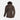 Anorak jacket in earth brown with hood, chest pockets, and front zip