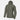 Olive green hooded nylon wind jacket, front zip and drawstring hem