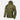 Green camouflage nylon wind jacket with attached hood and front zipper, long sleeves.