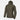 Olive tan nylon wind jacket with attached hood and front zipper, long sleeves.
