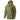 Olive green anorak jacket with hood, front zipper, and chest pocket flap.