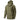 Olive green anorak jacket with hood and front zipper, showing side pocket details.