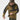 Tan anorak jacket with hood, dark sleeves, and front zip