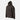 Dark brown/gray winter hooded jacket with front zip, flap chest pocket, and cuffs
