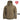 Men's hooded insulated jacket, full-zip front, olive brown