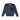 Blue grey V-neck knit sweater with flap patch pockets and shoulder straps