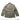 Olive drab summer field jacket back view, stand collar, buttoned hem, sleeve side pocket
