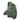 Sage green pilots jacket angled front view with zip front, stand collar, and sleeve pocket