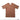 Brown moisture-wicking crew-neck T-shirt with short sleeves and stitched seams