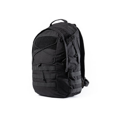 21L MOLLE Cordura backpack, black, front MOLLE webbing and top handle