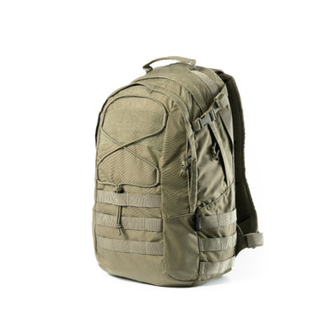 21L MOLLE Cordura backpack, olive green, front panel with MOLLE webbing