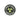 Round PVC patch, black with green biohazard symbol and text