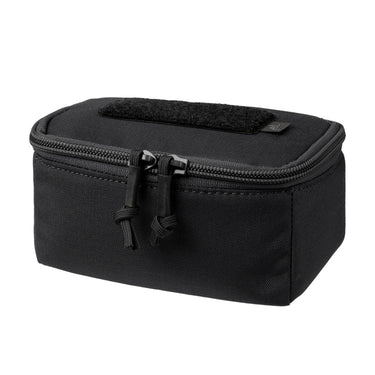 Cordura ammo box, black, zip-top with hook-and-loop patch panel